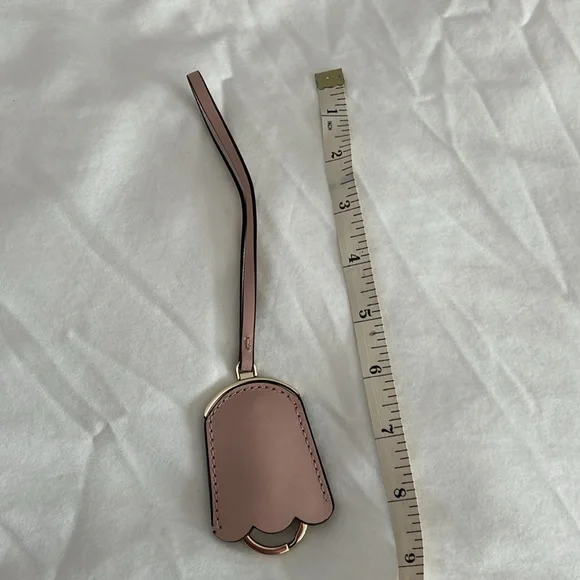 Kate Spade Leather Bag tag/keyring pink/gold - Picture 3 of 3
